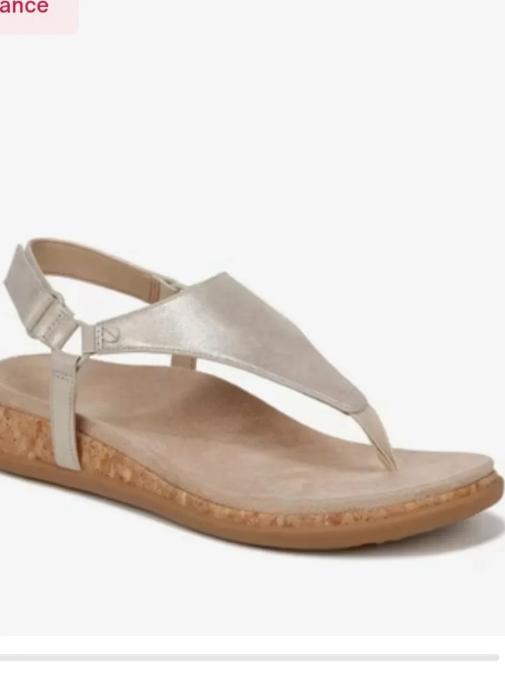 Vionic Kirra II Sandals Size 9 Wide Womens Slingback Comfort Gold Metallic